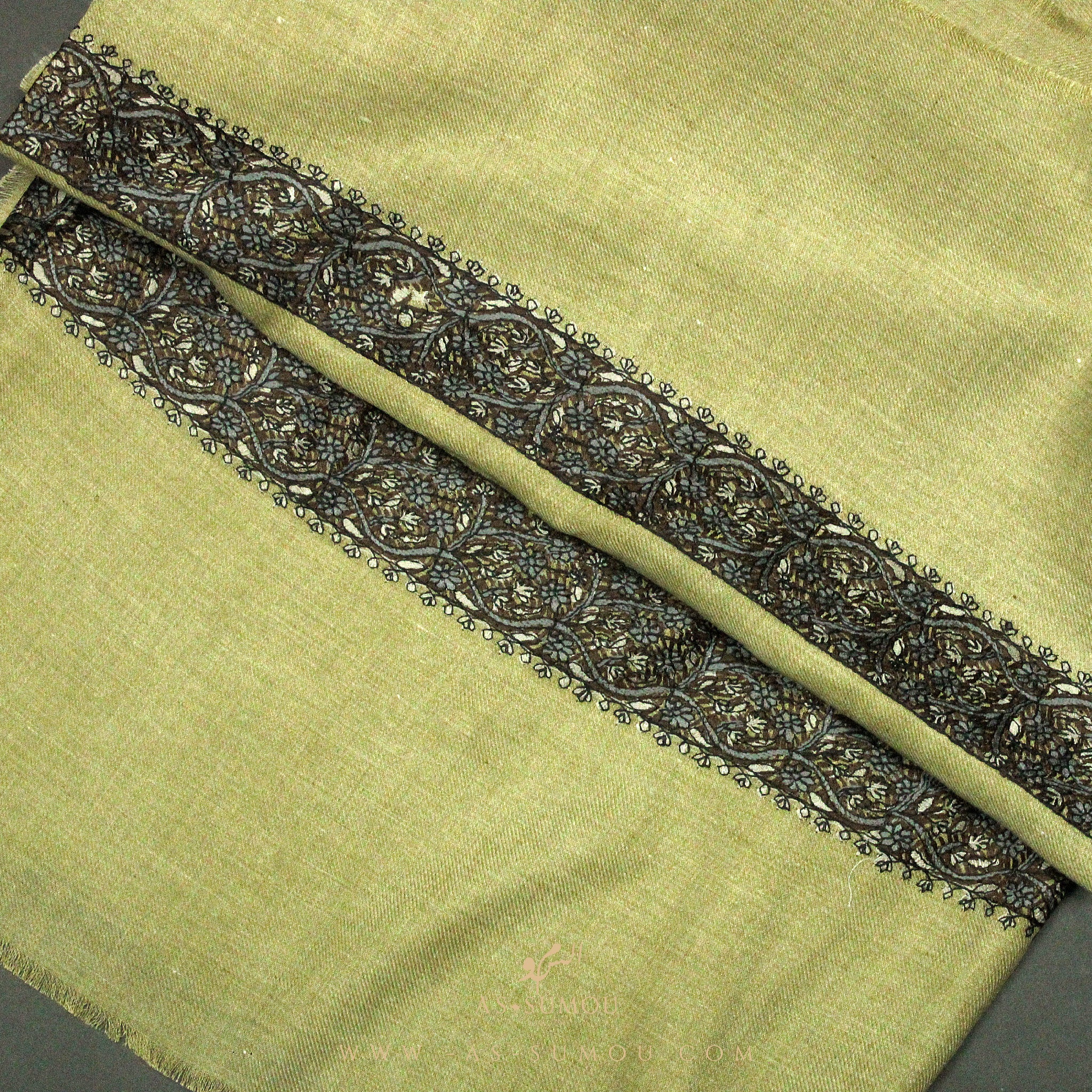 PREMIUM OLIVE AUTHENTIC YEMENI SHEMAGH SCARF SE54