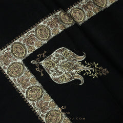 PREMIUM BLACK AUTHENTIC YEMENI SHEMAGH SCARF BL5