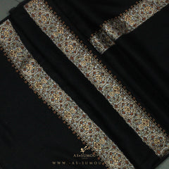 PREMIUM BLACK AUTHENTIC YEMENI SHEMAGH SCARF BL6