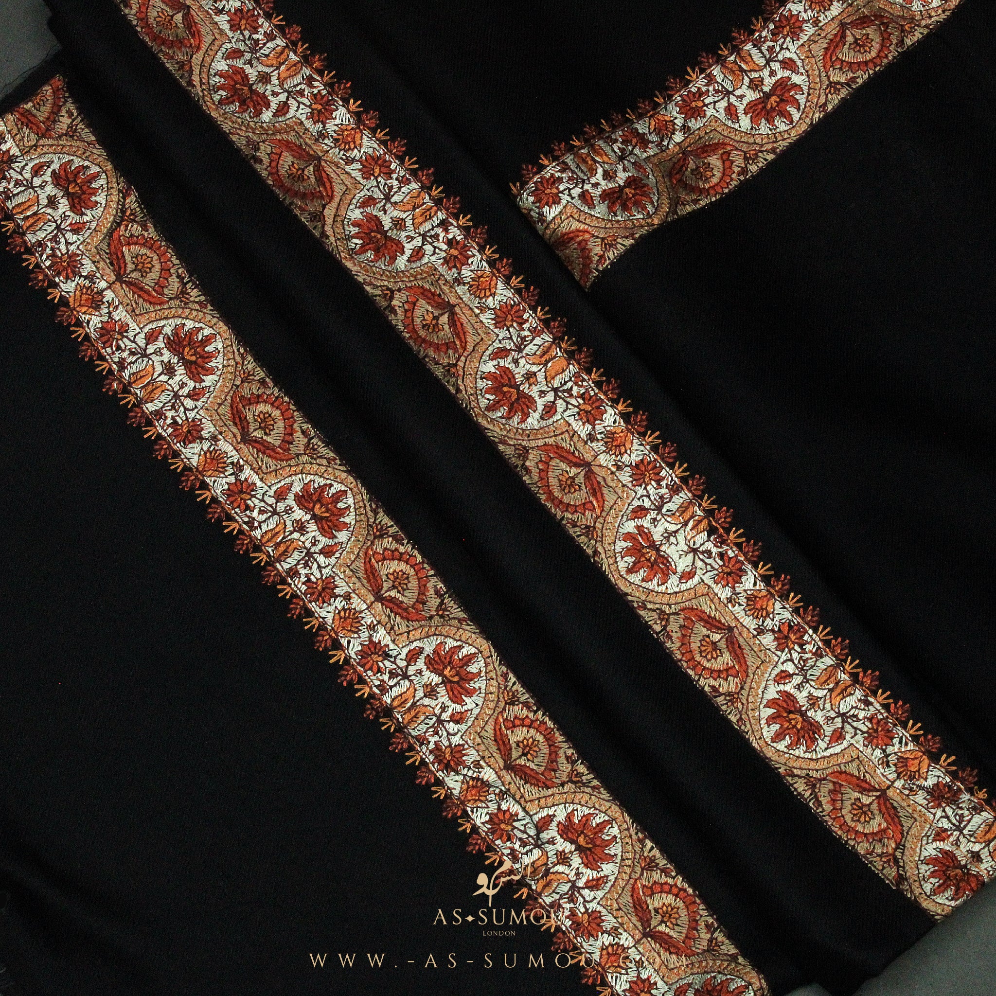 PREMIUM BLACK AUTHENTIC YEMENI SHEMAGH SCARF BL7