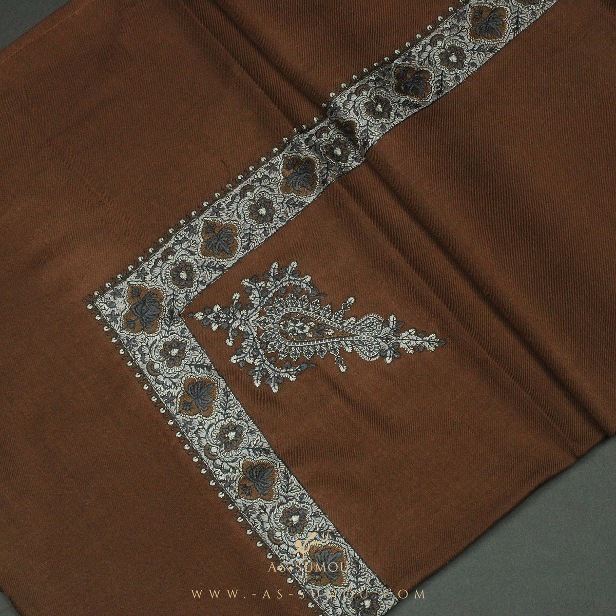 PREMIUM BROWN AUTHENTIC YEMENI SHEMAGH SCARF SE15