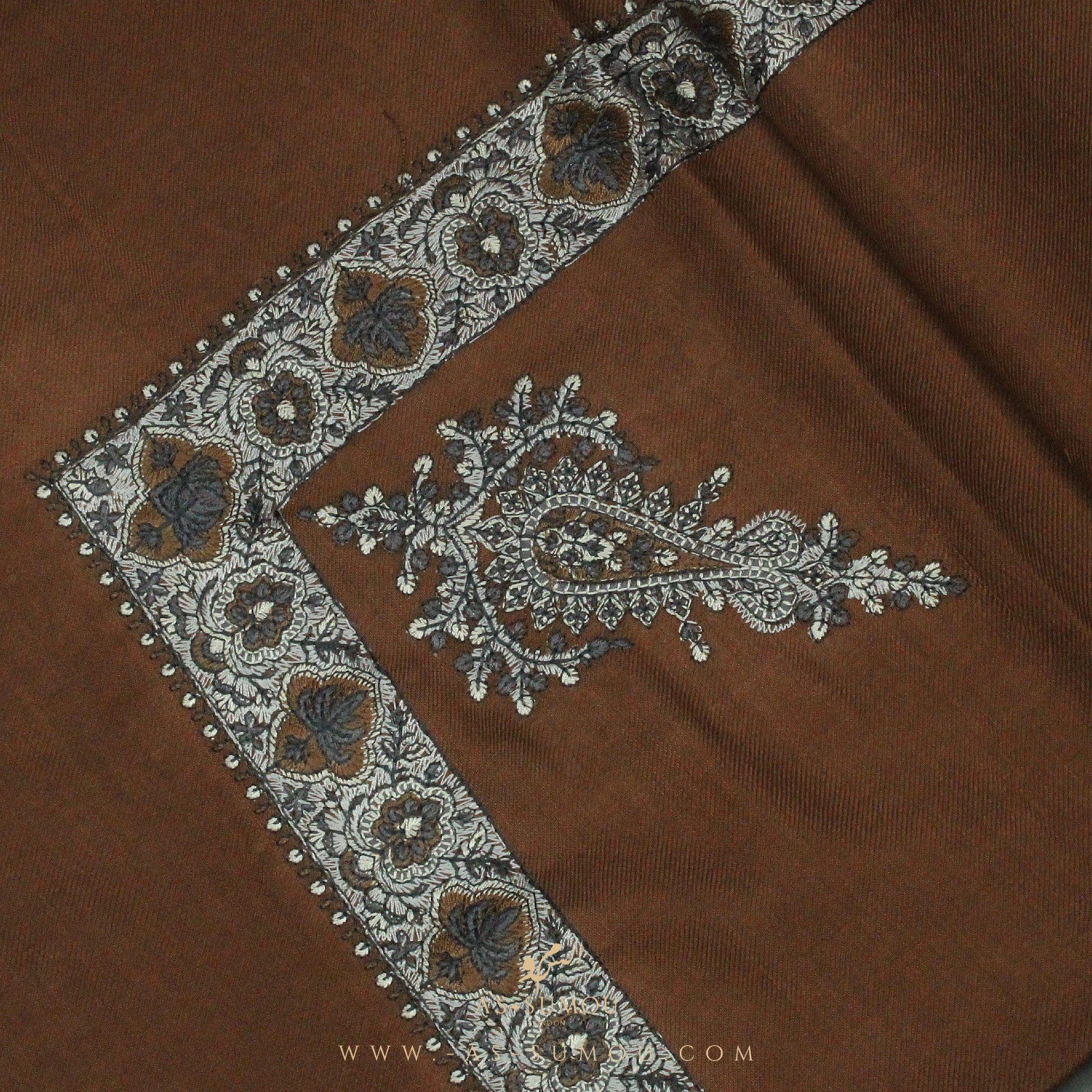 PREMIUM BROWN AUTHENTIC YEMENI SHEMAGH SCARF SE15