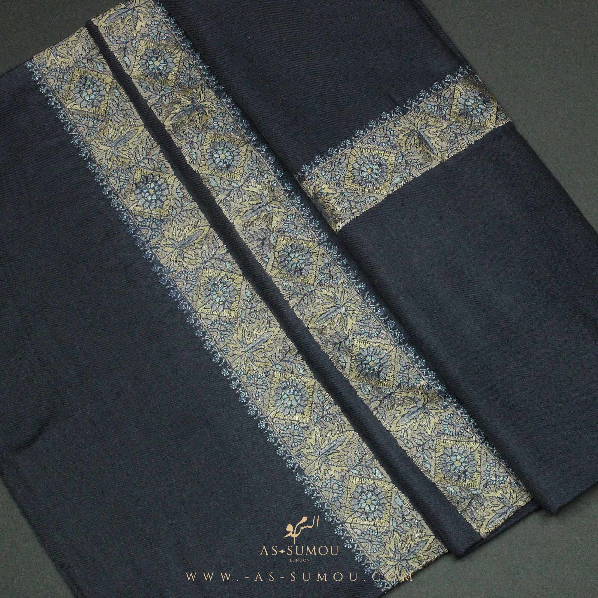 PREMIUM GREY AUTHENTIC YEMENI SHEMAGH SCARF SE14