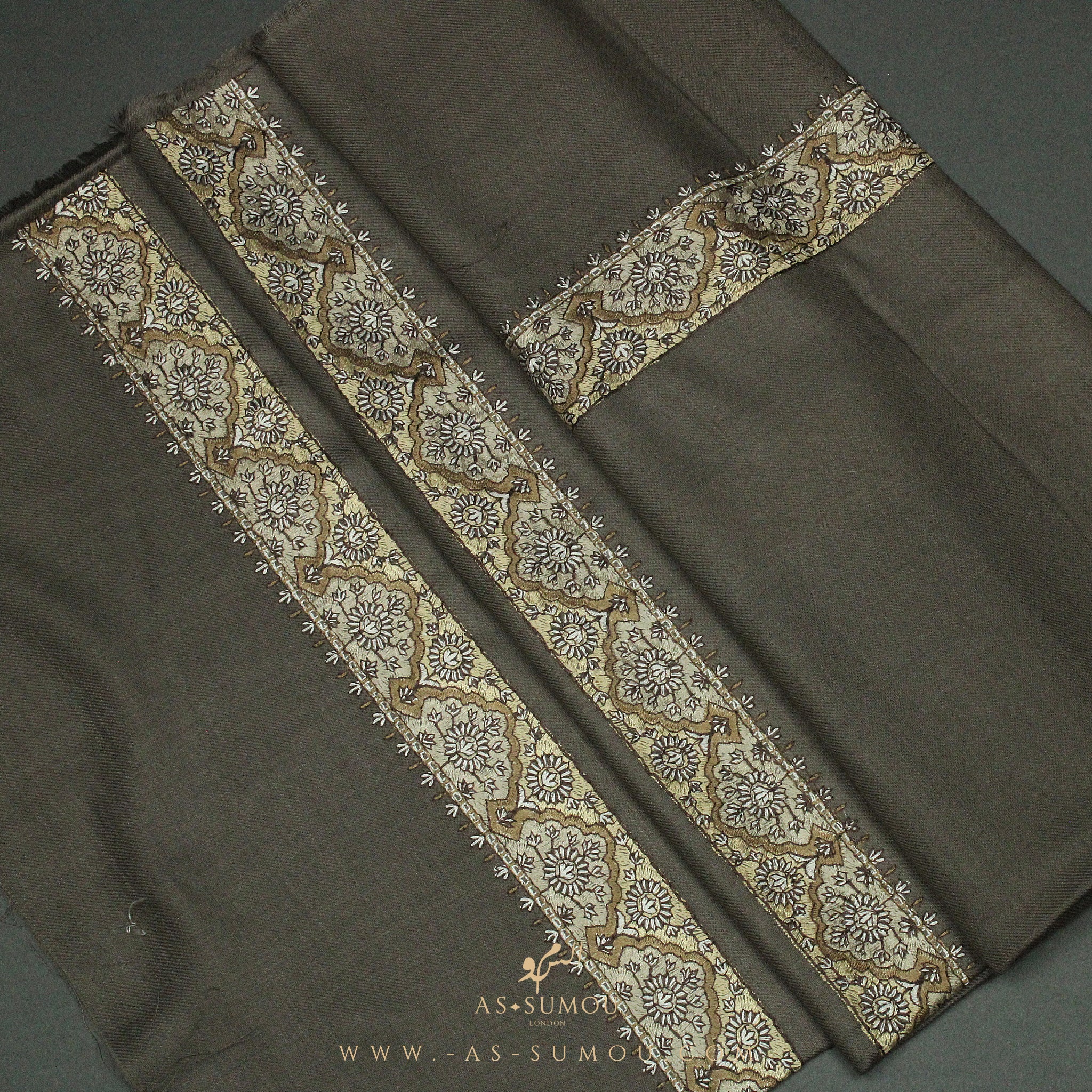 PREMIUM GREY AUTHENTIC YEMENI SHEMAGH SCARF SE13