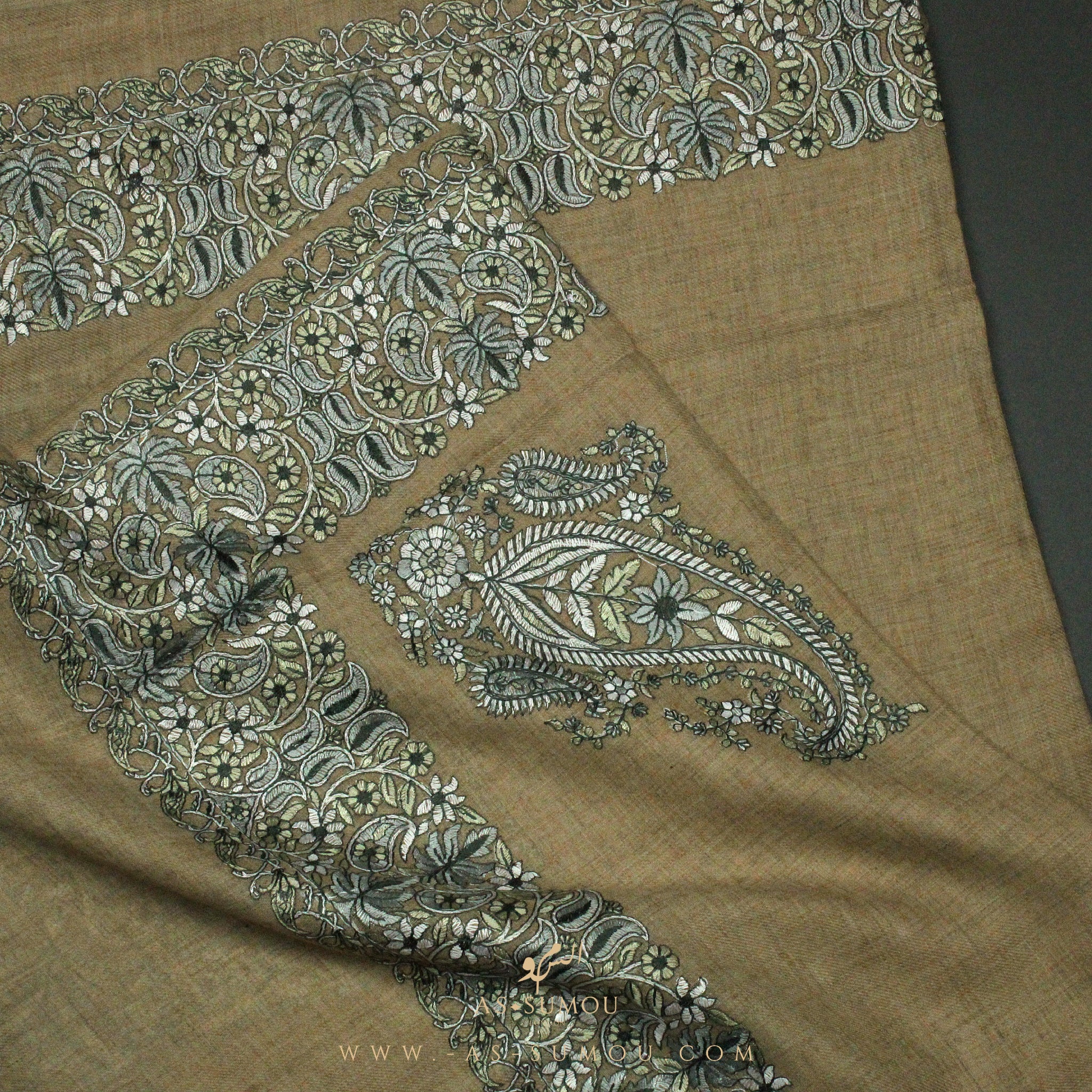 PREMIUM BROWN AUTHENTIC OMANI MASSAR SCARF OM3