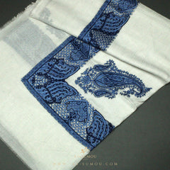 PREMIUM GREY AUTHENTIC OMANI MASSAR SCARF OM17