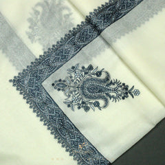 PREMIUM WHITE AUTHENTIC YEMENI SHEMAGH SCARF WH11