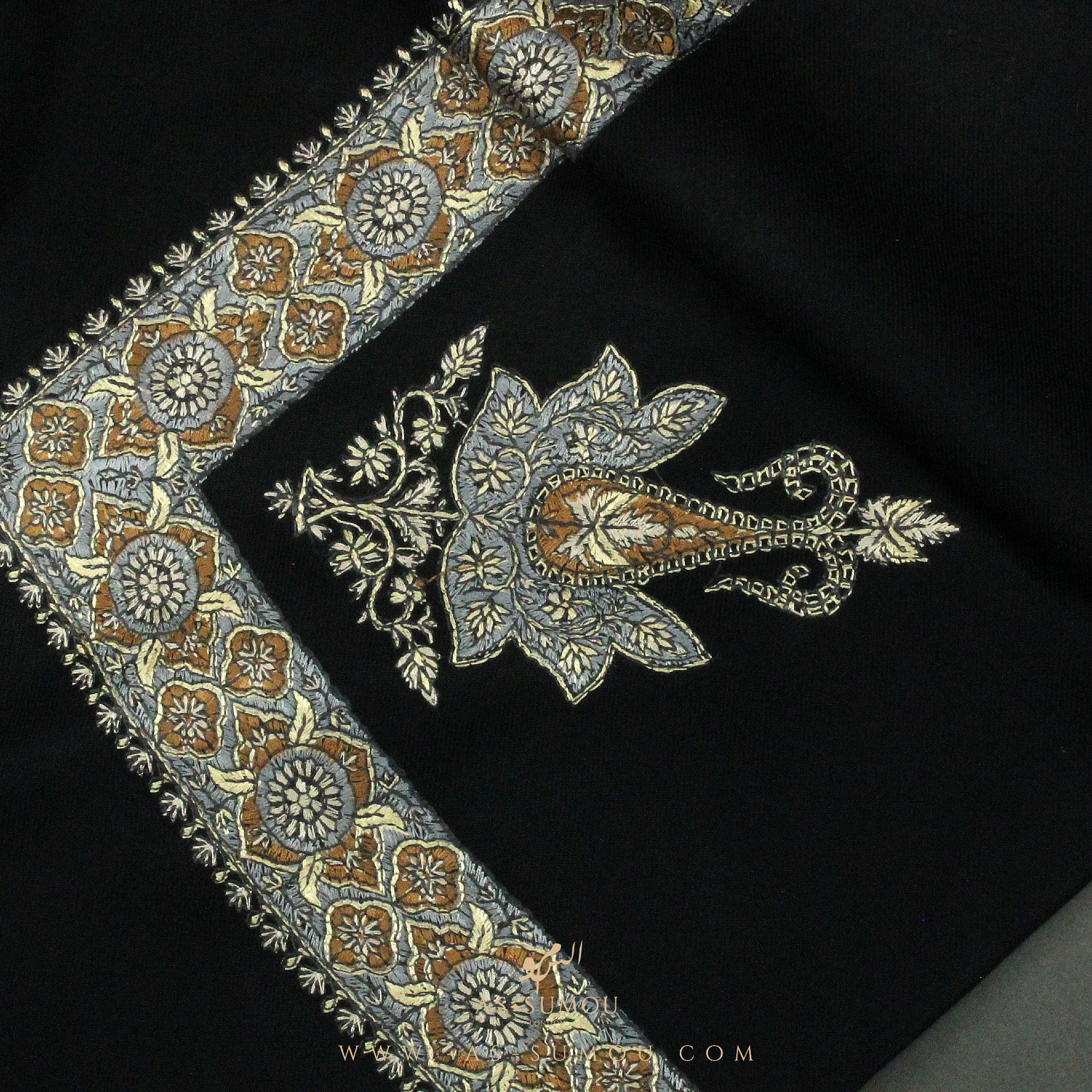 PREMIUM BLACK AUTHENTIC YEMENI SHEMAGH SCARF BL30