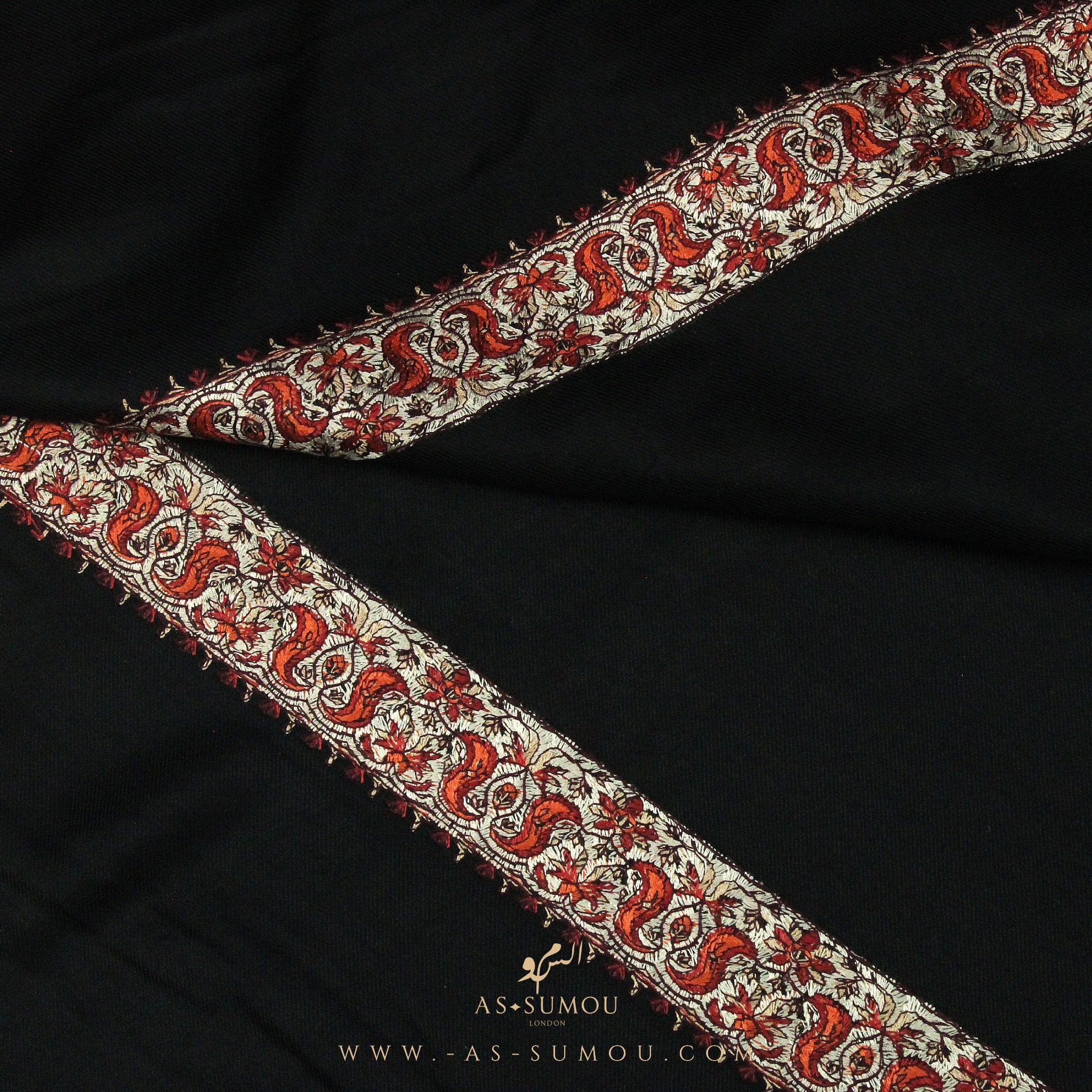 PREMIUM BLACK AUTHENTIC YEMENI SHEMAGH SCARF BL35