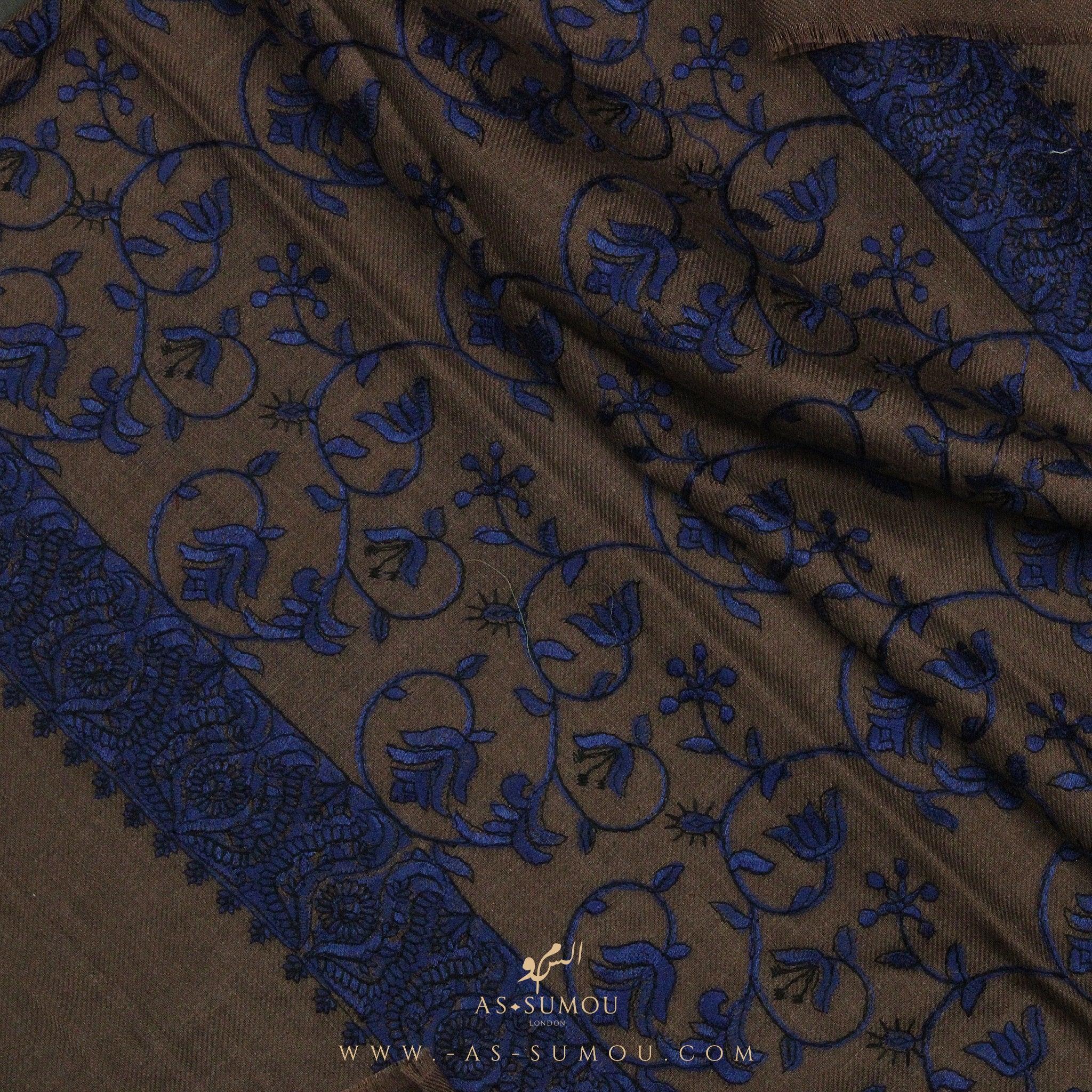 PREMIUM BROWN AUTHENTIC HIJAZI SHEMAGH SCARF HJ21