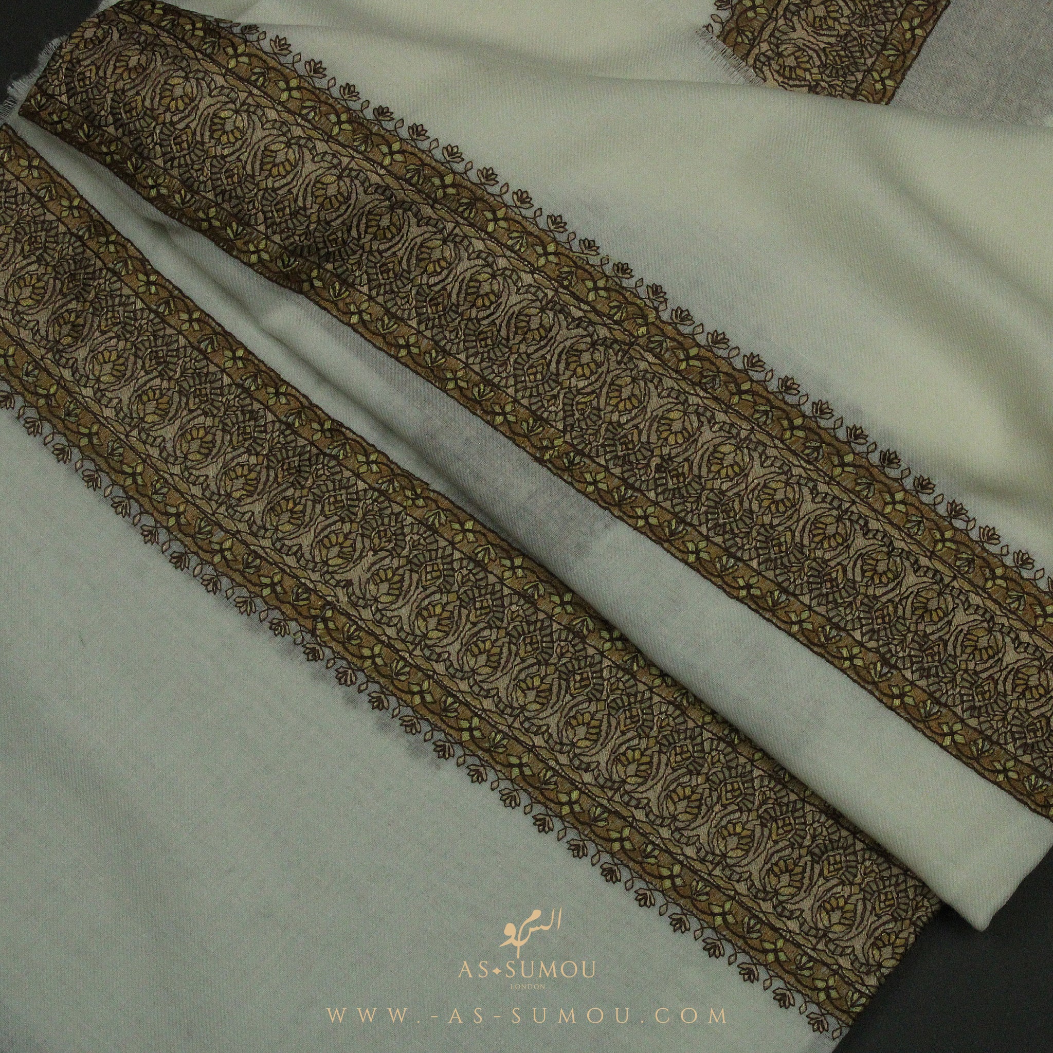 PREMIUM WHITE AUTHENTIC YEMENI SHEMAGH SCARF WH97