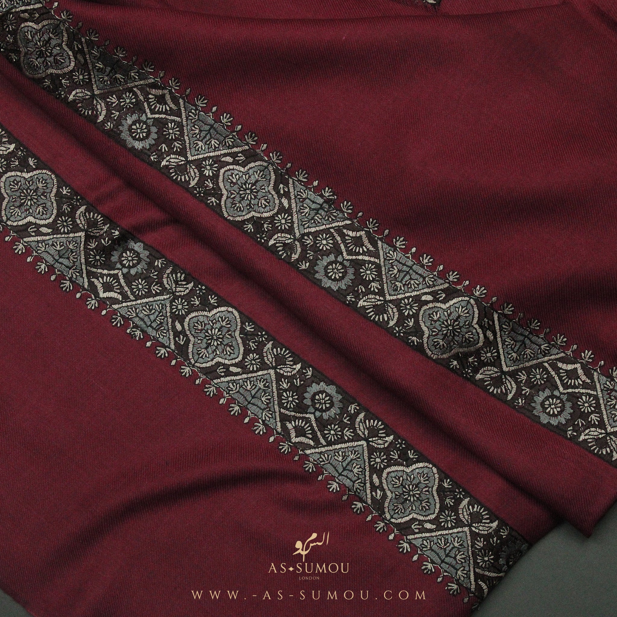 PREMIUM MAROON AUTHENTIC YEMENI SHEMAGH SCARF SE74