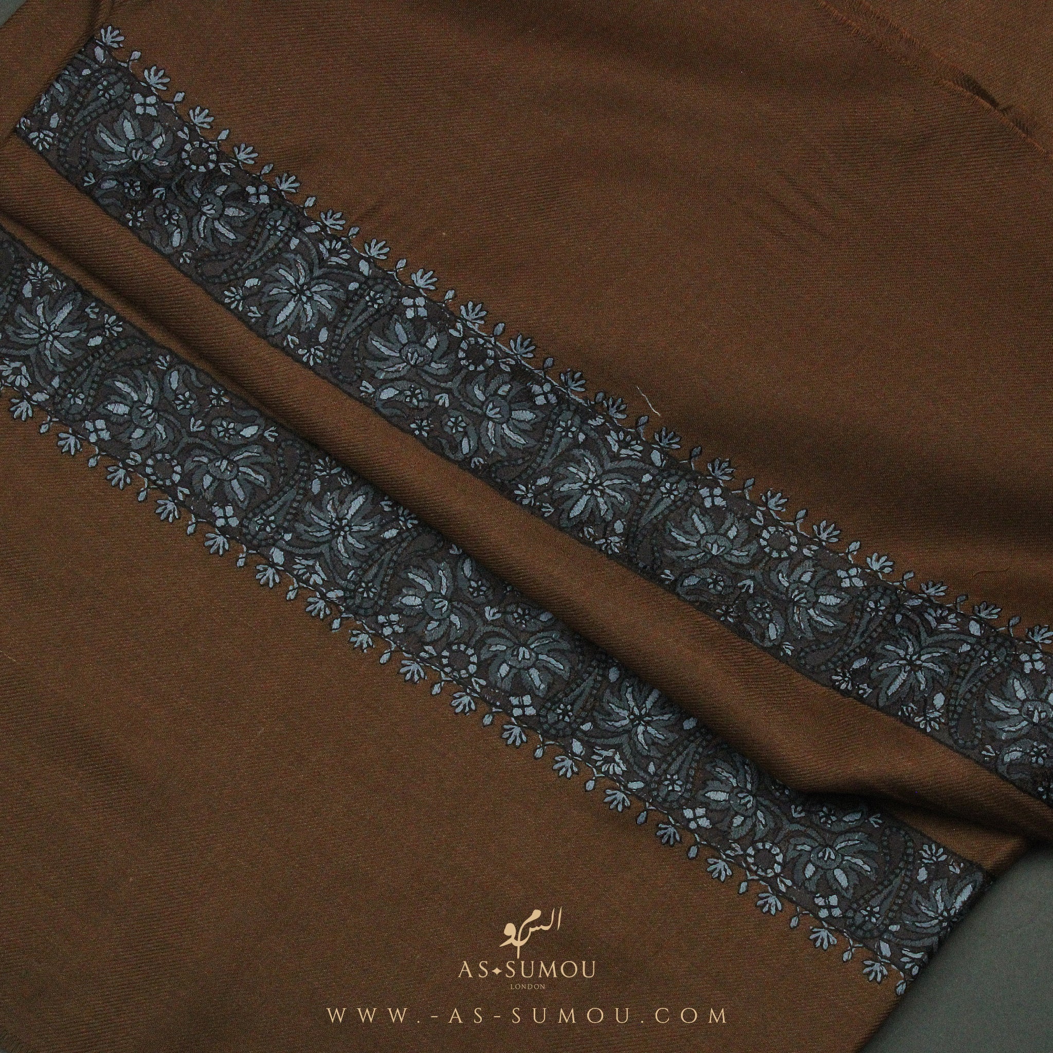 PREMIUM BROWN AUTHENTIC YEMENI SHEMAGH SCARF SE75