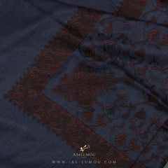 PREMIUM NAVY BLUE AUTHENTIC HIJAZI SHEMAGH SCARF HJ17