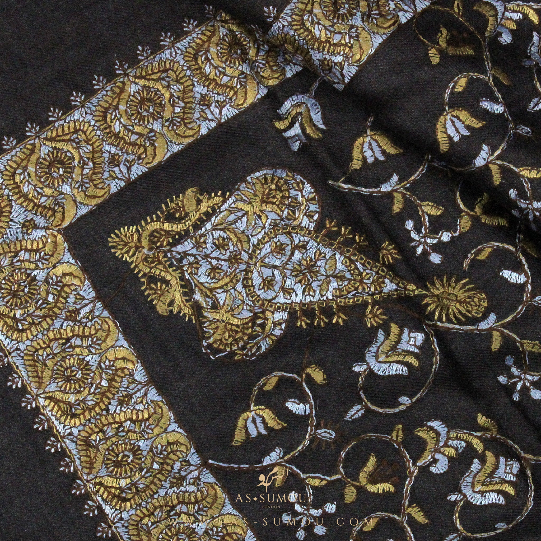 PREMIUM CHARCOAL AUTHENTIC HIJAZI SHEMAGH SCARF HJ19