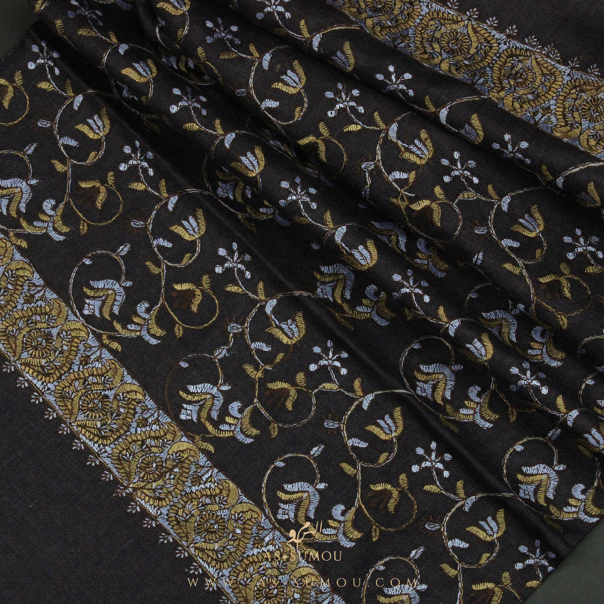 PREMIUM CHARCOAL AUTHENTIC HIJAZI SHEMAGH SCARF HJ19