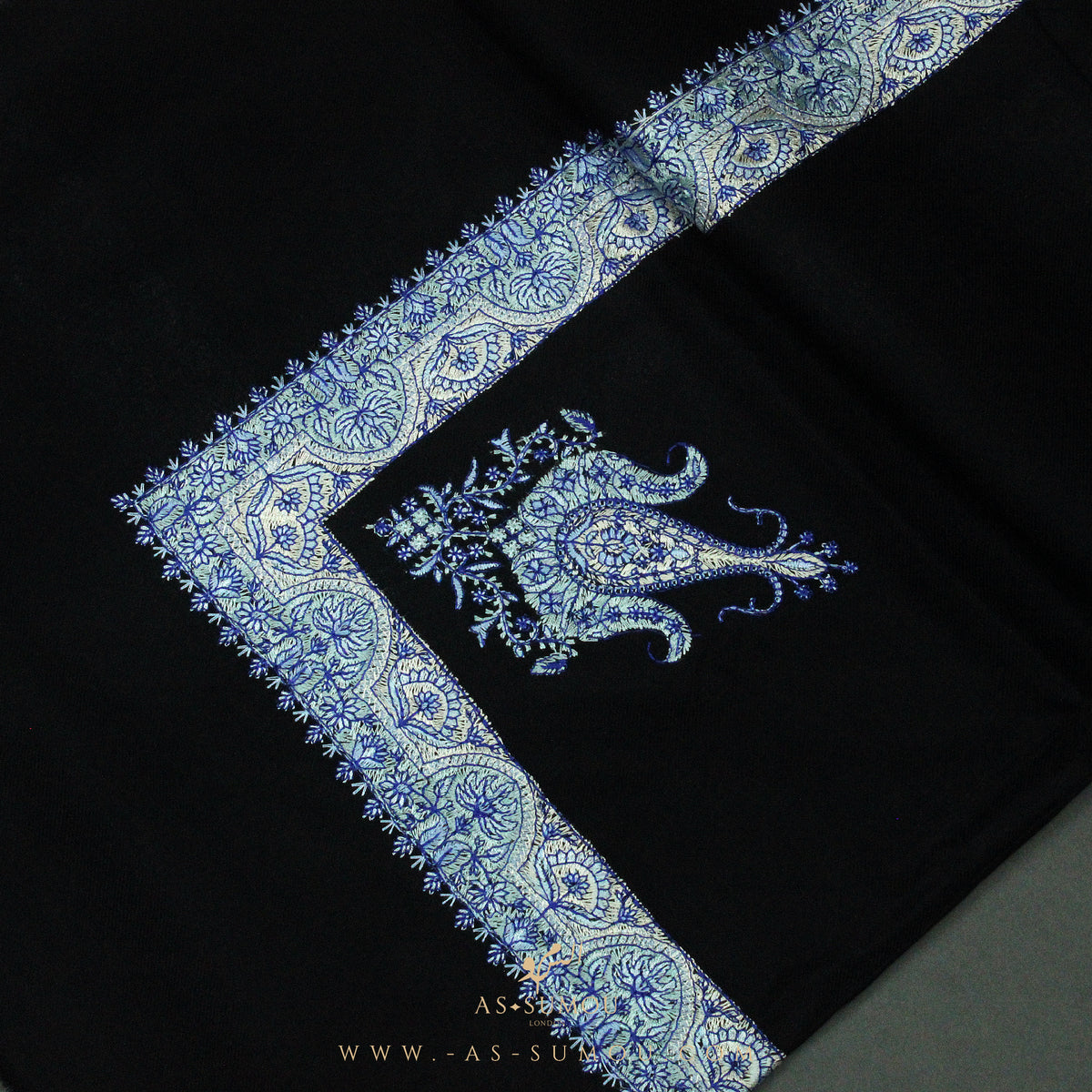 PREMIUM BLACK AUTHENTIC YEMENI SHEMAGH SCARF BL8