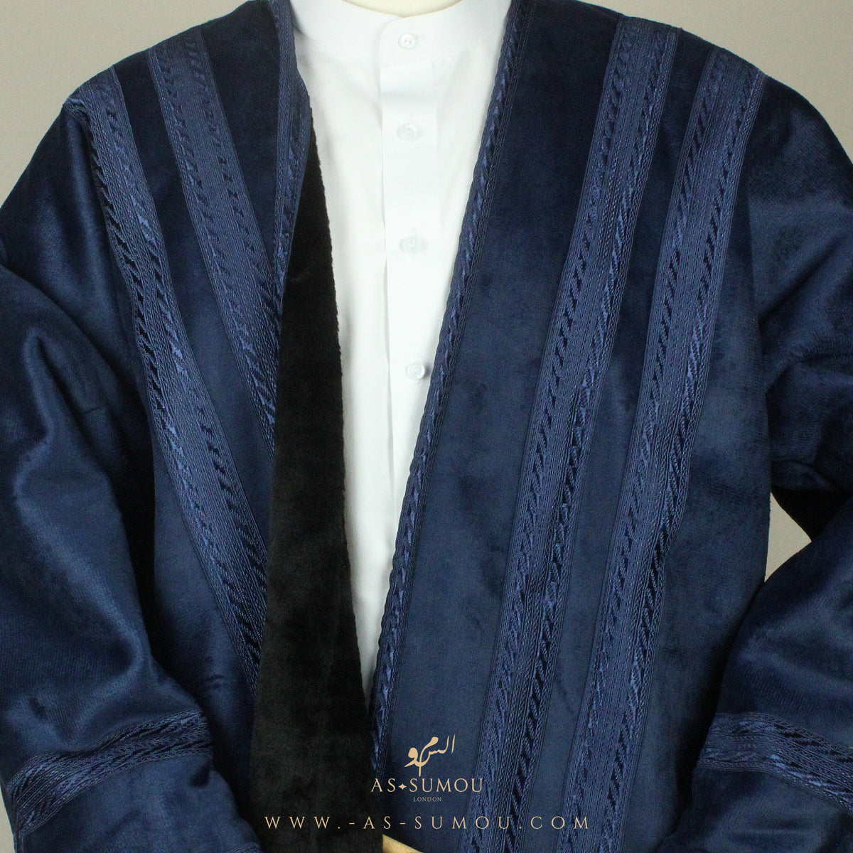 AUTHENTIC NAVY FARWA ARABIAN WINTER COAT FR6