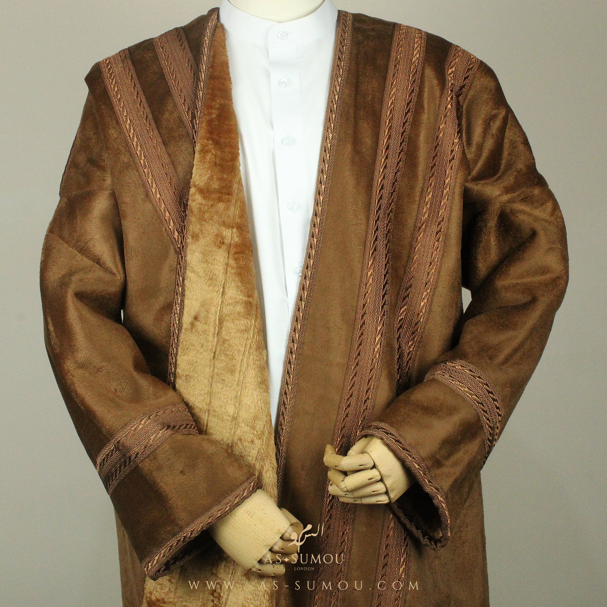 AUTHENTIC BROWN FARWA ARABIAN WINTER COAT FR3