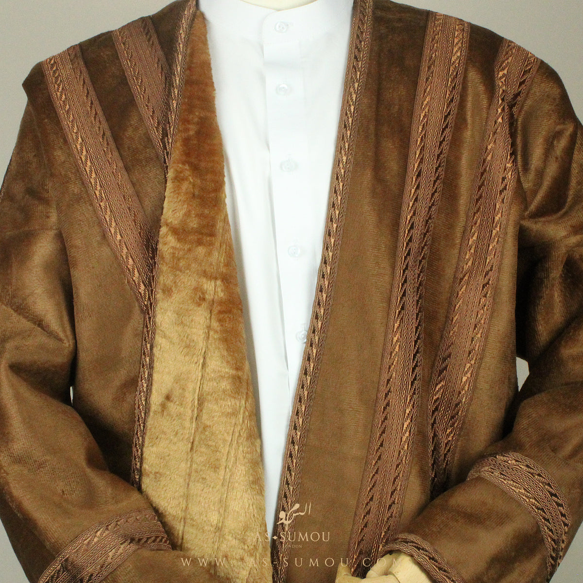 AUTHENTIC BROWN FARWA ARABIAN WINTER COAT FR3