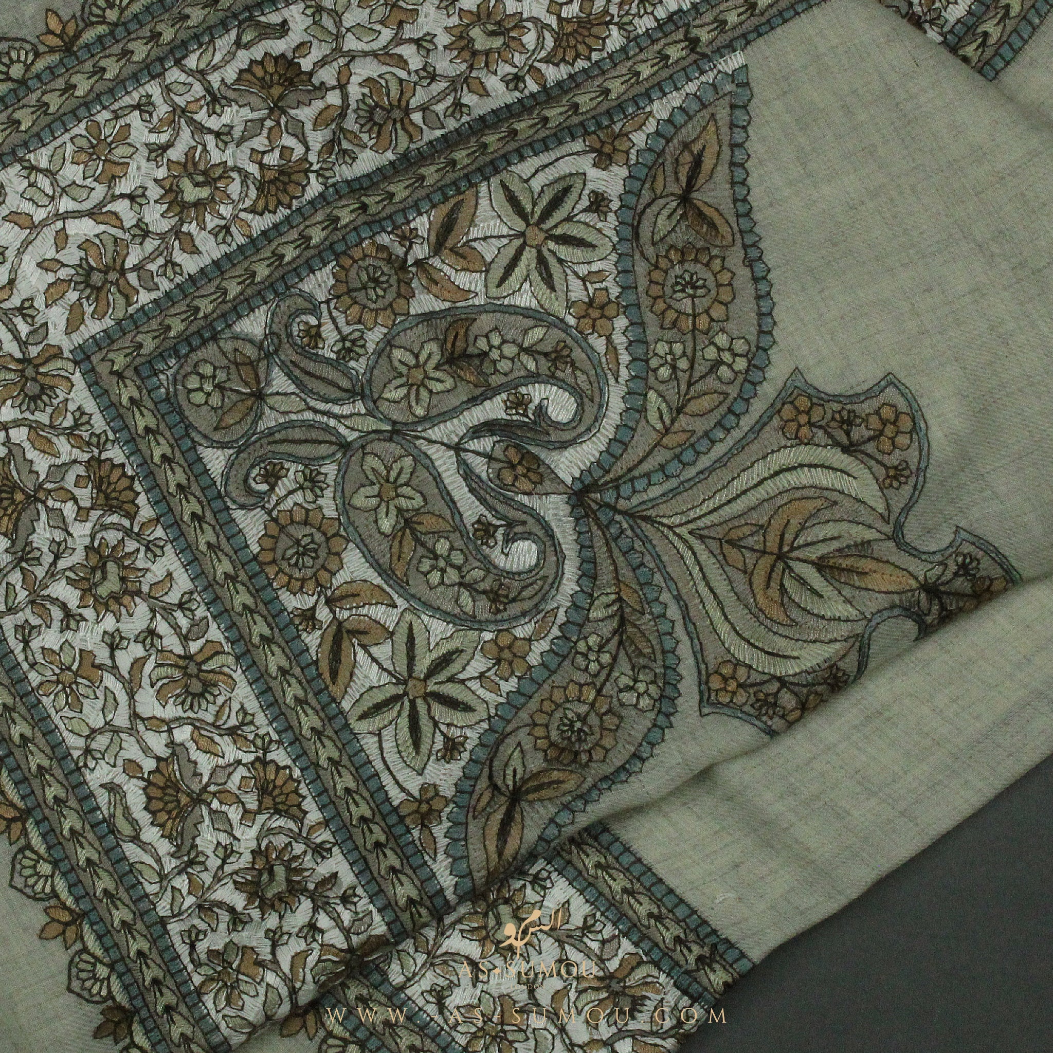 PREMIUM BEIGE AUTHENTIC OMANI MASSAR SCARF OM36