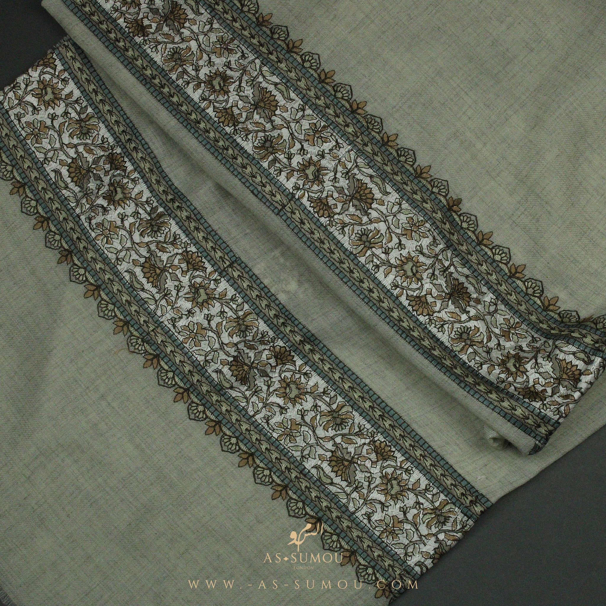 PREMIUM BEIGE AUTHENTIC OMANI MASSAR SCARF OM36