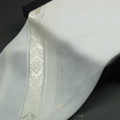 PREMIUM WHITE & GOLDEN EMIRATI GHUTRA SCARF EM34