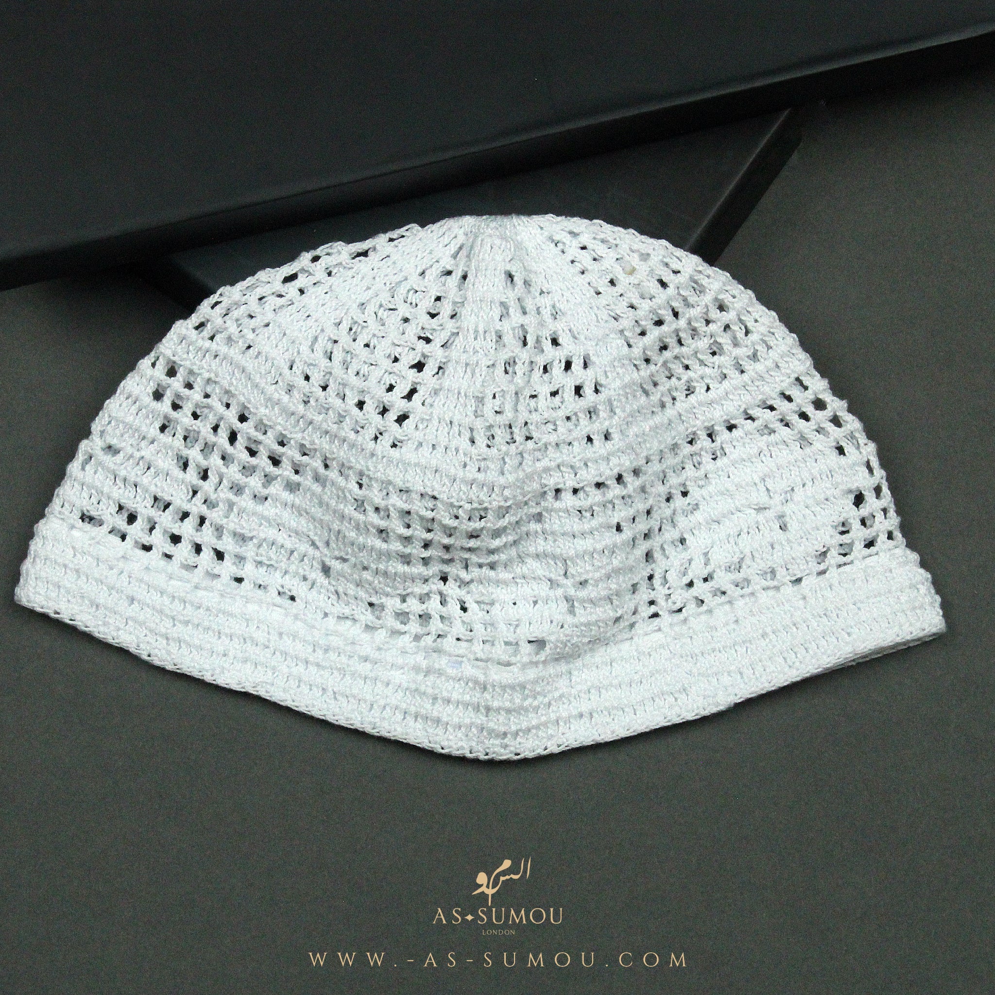 PREMIUM WHITE HANDMADE KHALEEJI KUFI AR17