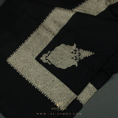 PREMIUM BLACK AUTHENTIC YEMENI SHEMAGH SCARF BL4