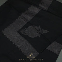 PREMIUM BLACK AUTHENTIC YEMENI SHEMAGH SCARF BL1