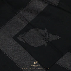 PREMIUM BLACK AUTHENTIC YEMENI SHEMAGH SCARF BL1