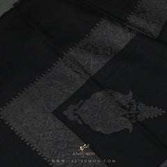 PREMIUM BLACK AUTHENTIC YEMENI SHEMAGH SCARF BL1