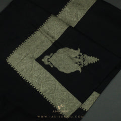 PREMIUM BLACK AUTHENTIC YEMENI SHEMAGH SCARF BL2