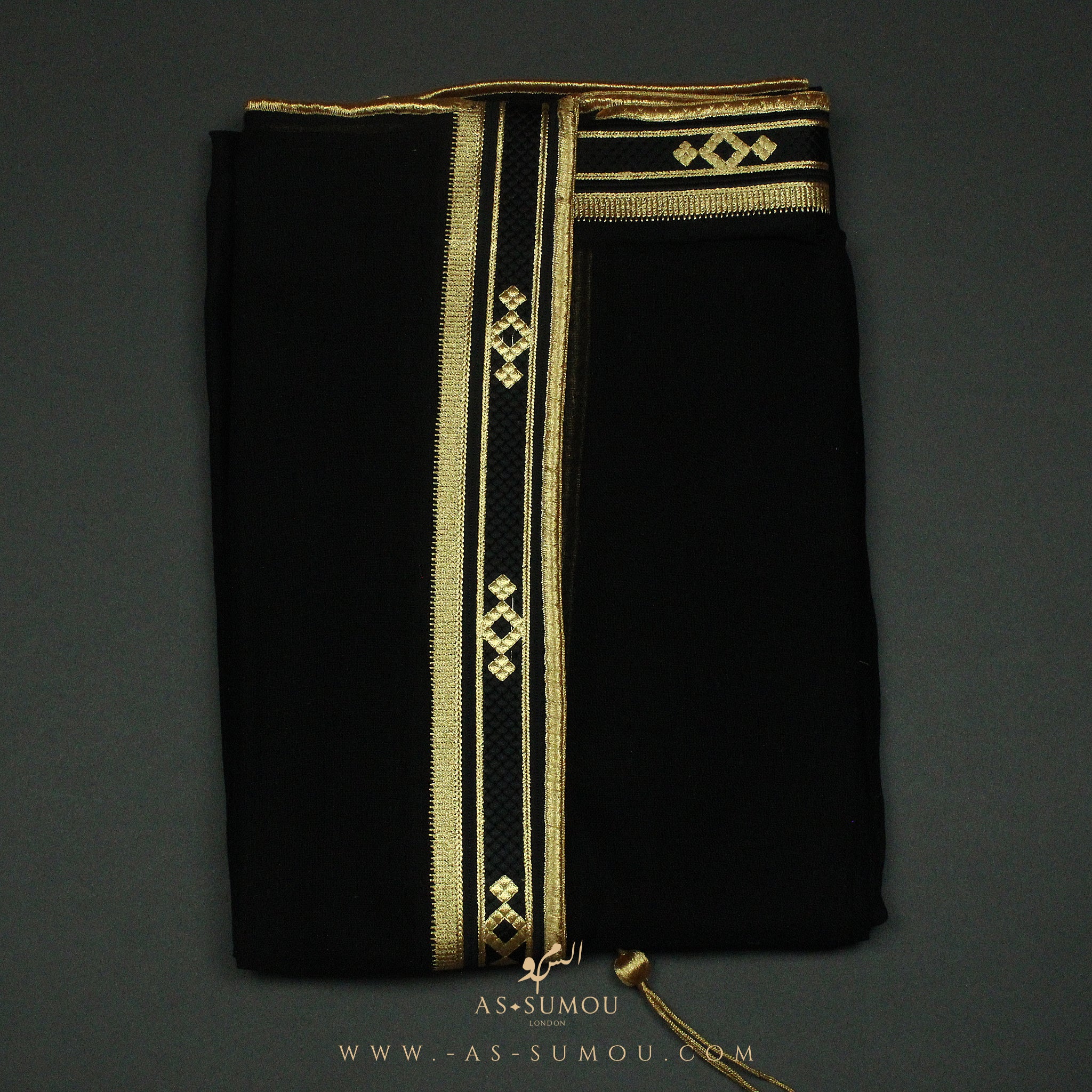 PREMIUM RARE BLACK UNIQUE KHALEEJI BISHT BS9