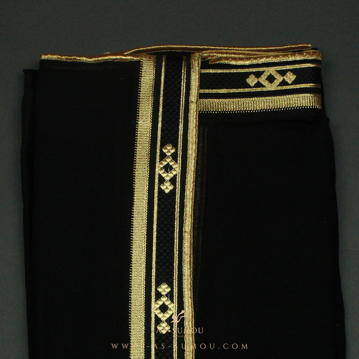 PREMIUM RARE BLACK UNIQUE KHALEEJI BISHT BS9