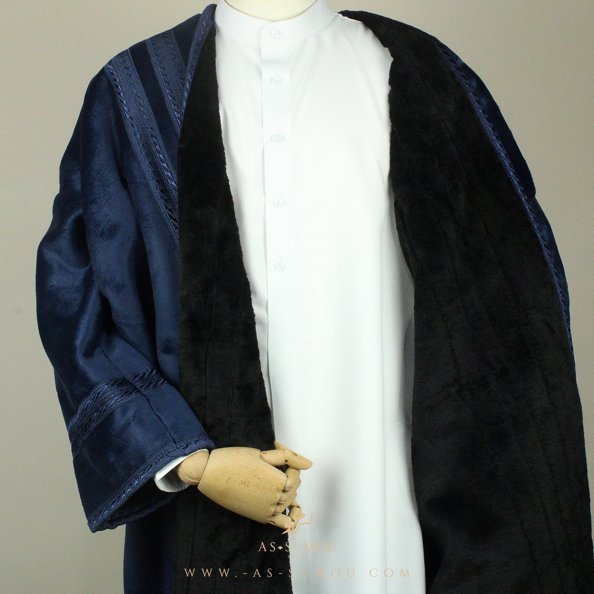 AUTHENTIC NAVY FARWA ARABIAN WINTER COAT FR6